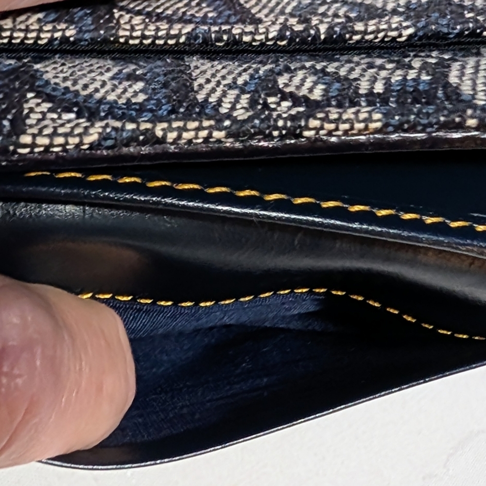 Dior Signature Saddle Monogram Blue Dior Oblique Jacquard And Leather Wallet 🔥 - Picture 14 of 17
